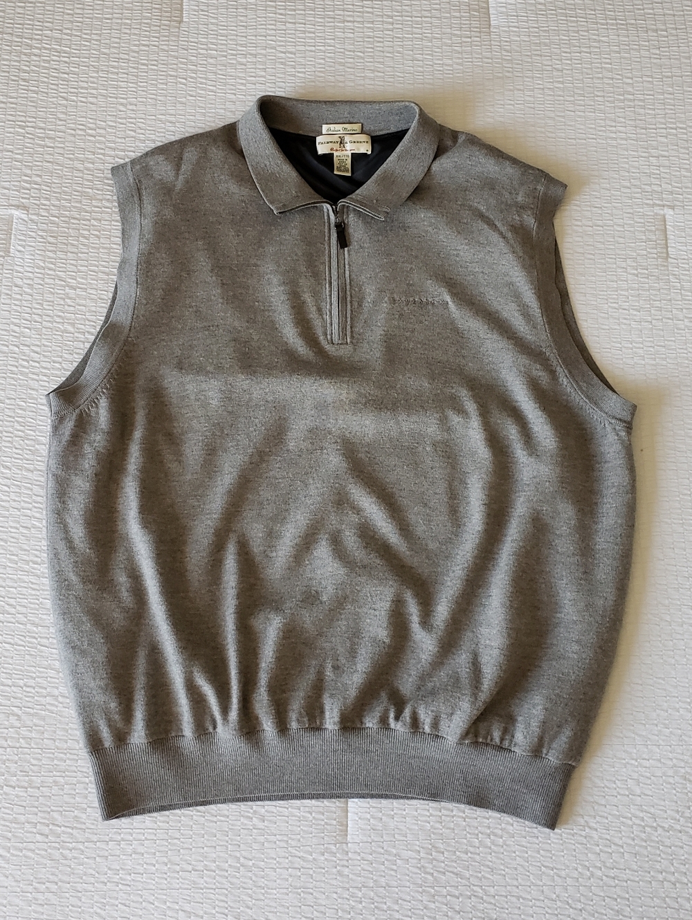 NWOT! FAIRWAY & GREENE Men's Italian Merino Wool Poly Lined Golf Vest (XXL) Gray